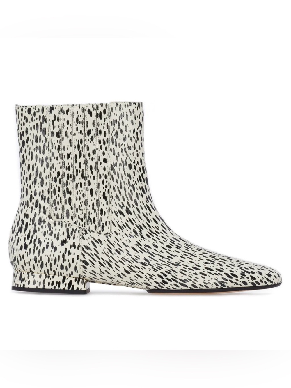 Kenzo Multicolor K-Line Soft Leopard Leather Boots Black White Size 36 (US 6)